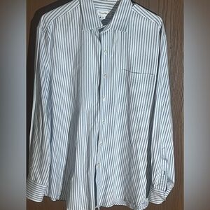 Tommy Bahama men’s 17.5 34/35 long sleeve dress shirt, gray and white